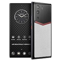 METAVERTU Web 3.0 Calfskin 5G Phone, Unlocked Android Smartphone, Secure Encrypted, Double Systems, 64MP Camera, 144Hz AMOLED Curved Display, Dual SIM, Fast Charge (Enameled, White, 12G+512G)