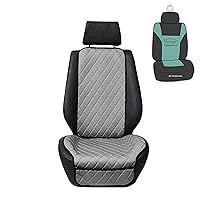 Car Front Seat Protector Water Resistant Air Bag Compatible, Neo Supreme Luxury Diamond Design Universal (One) Seat Cover for Cars, Auto, Trucks, Vans & SUVs (Gray)