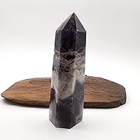 612g Natural Dream Amethyst Crsytal Obelisk/Quartz Crystal Wand Tower Point Healing