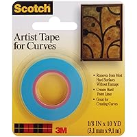3M Scotch Artist Curves Tape, 1/6 in x 10 yd Roll, Original Version