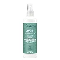 SheaMoisture 2in1 Conditioner and Detangler Leave-In Conditioner for Wig Tea Tree and Borage Seed Oil Paraben Free Conditioner 8 oz