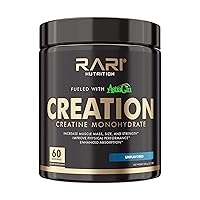Creation Creatine Monohydrate Powder - Unflavored, Micronized Creatine Monohydrate for Muscle Growth, Strength, and Recovery - 60 Servings