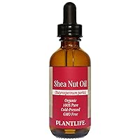 Plantlife Shea Nut Carrier Oil - Cold Pressed, Non-GMO, and Gluten Free Carrier Oils - for Skin, Hair, and Personal Care - 2 oz