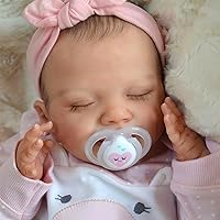 Lifelike Reborn Baby Dolls - 20-Inch Sweet Smile Real Life Realistic-Newborn Full Body Vinyl Sleeping Baby Girl with Toy Accessories Gift Set for Kids Age 3+