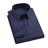 Solid Basic Dress Shirt Big Size Long Sleeve Men Standard-Fit Formal Social Work Office Business Shirts