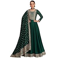 Indian/Pakistani Ethnic Wear Embroidery Worked Anarkali Salwar Suit Sewn Salwar Kameez Gown Dress