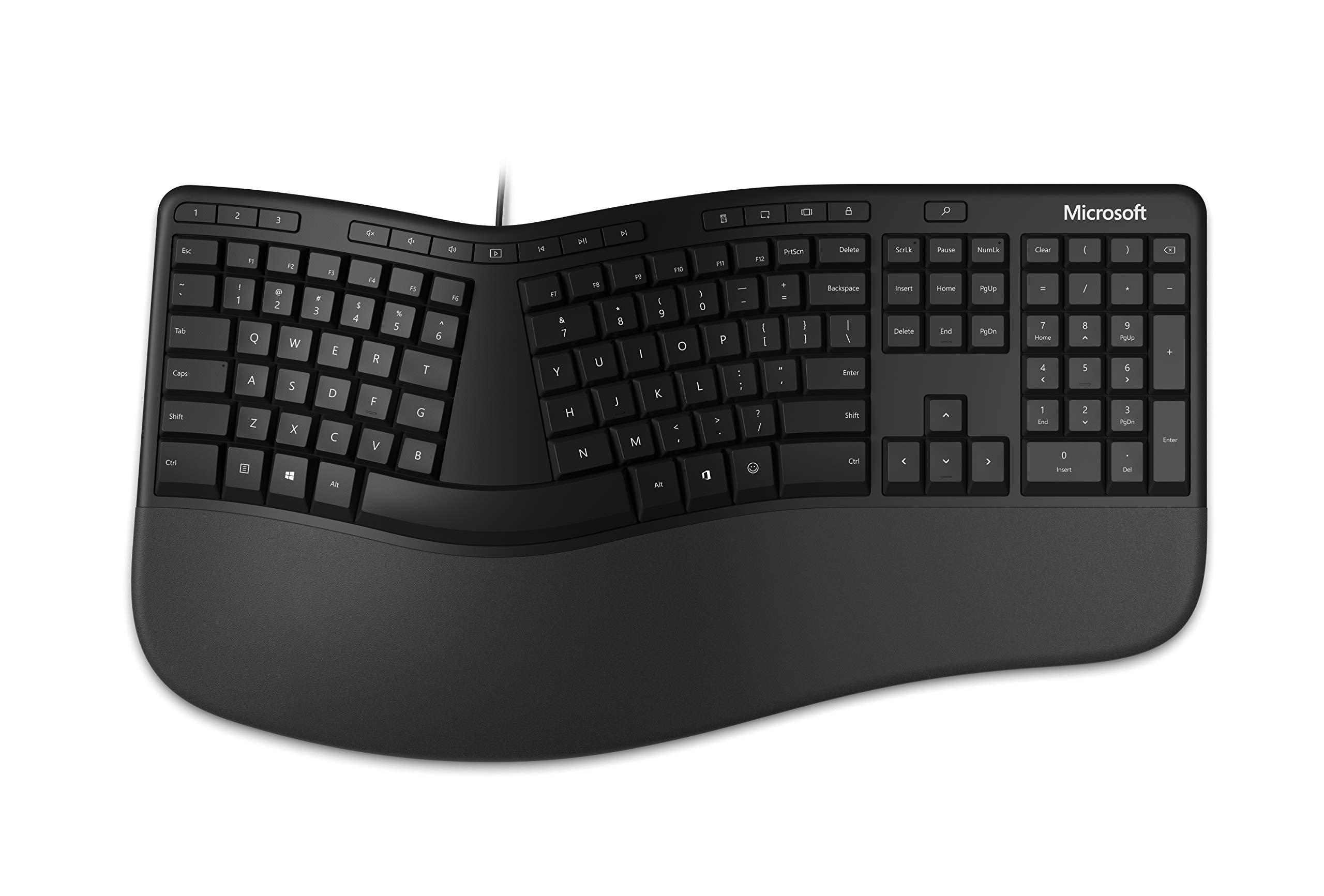 Mua Microsoft Ergonomic Keyboard - Black. Wired, Comfortable, Ergonomic ...