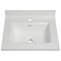 Camila 18x23 Inch Washbasin, Solid White Gloss