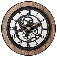 Pacific Bay Bornheim Large Decorative Light-Weight 20-inch Wall Clock Silent, Non-Ticking, 3-D Aluminum Dial, Easy-to-Read Roman Numerals, Quartz Battery Operated, Glass Face Cover