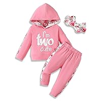 Kucnuzki Baby Girl Clothes Toddler Outfit Infant Hoodie Sweatshirt Pants Sweatsuit Fall Winter Baby Clothes For Girls