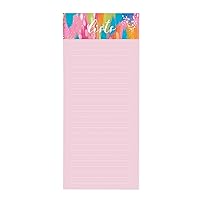 Graphique Magnetic Notepad, Brush Strokes – 100 Sheets, 4” x 9.25” x .5” – Front Says, “Lists”, Sticks to Any Magnetic Surface, Perfect for Shopping and Grocery Lists, Makes a Great Gift
