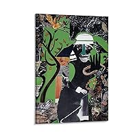 Romare Bearden Poster Collage Painter Abstract Painting Art Poster Canvas Poster Wall Art Decor Print Picture Paintings for Living Room Bedroom Decoration Frame-style 20x30inch(50x75cm)