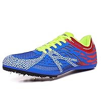 Track Spikes Shoes Mens Womens Mesh Track and Field Athletics Sneakers Boys Girls Training Sprint Racing Track Shoes with Spikes