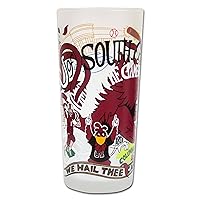 Catstudio Drinking Glass, University of South Carolina Glass Cup for Kitchen, Bar Glass Drinking Glasses, Everyday Drinking Cup or Cocktail Glass, 15oz Dishwasher Safe Glass Tumbler for USC Alumni