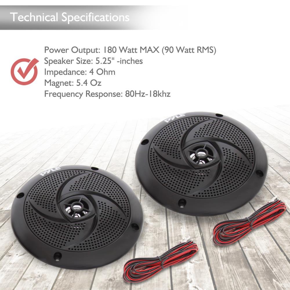 Pyle Marine Speakers - 5.25