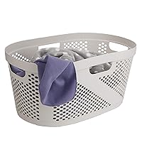 Mind Reader Basket Collection, Laundry Basket, 40 Liter (10kg/22lbs) Capacity, Cut Out Handles, Ventilated, 23