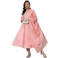 Women's Cotton Fabric 3 Piece Dress with Printed Dupatta