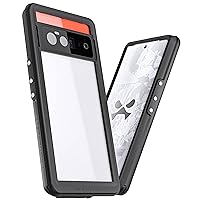 Ghostek NAUTICAL slim Pixel 6 Case Waterproof with Screen Protector and Camera Lens Cover Built-In Tough Heavy Duty Shockproof Protection Phone Cover Designed for 2021 Google Pixel 6 (6.4inch) (Clear)