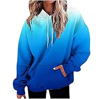 XHRBSI Oversized Zip Up Hoodie Women's Fashion Daily Versatile Casual V-Neck Long Sleeve Printed Top