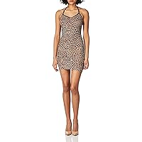 Women's Leopard Print Halter Style Mini Dress