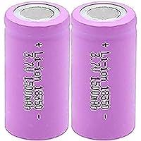 SOENS aa Lithium batteries18350 Li-Ion Battery 3.7V 1500Mah Rechargeable for Remote Control Other Electronic Devices,2pcs