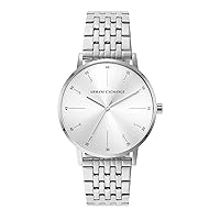 A|X Armani Exchange Women's Watch, Three-Hand Watch for Women with Stainless Steel or Leather Band