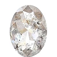 0.34 CT Natural Loose Oval Shape Diamond Salt And Pepper Oval Rose Cut Diamond 5.30 MM Black Grey Color Oval Shape Rose Cut Diamond KQ2281