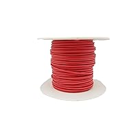 100' Solid Copper Hook-Up Wire 22 Gauge UL1007 Rated with RED PVC Insulation - Spool