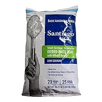 Santiago Low Sodium Dehydrated Vegetarian Refried Beans with Whole Beans, 1.64 Pound Bag