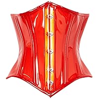 Daisy corsets womens Lavish Red Clear Curvy Underbust Waist Cincher CorsetCorset