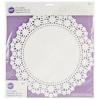 Wilton 6 Count Grease Proof Doilies, 12-Inch, White