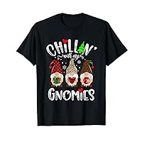 Chillin With My Gnomies Christmas Gnome Family Matching Xmas T-Shirt