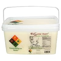 Beef Tallow - 7 lbs in a PP Pail - Grass Fed - Non-GMO - Keto Friendly - Food Grade - Free from Lactose-Gluten-Glutamate-BSE - PP microwavable container, resealable lid & removable handle