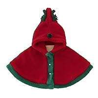Coat of Many Colors Jacket Kids Toddler Children's Winter Cape Coat With Velvet Warm Red Green Christmas Fawn
