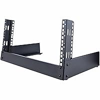 StarTech.com 2-Post 4U Desktop Server Rack, Small Open Frame 19in Computer Rack, Compact Network Rack for AV / Studio / Data / IT Equipment, Free Standing Two-Post Home/Office Rack (RK4OD)