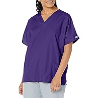 Cherokee Women's V Neck Scrubs Shirt, Grape, X-Small