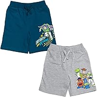 Disney Mickey Mouse Lion King Pixar Cars Toy Story French Terry 2 Pack Shorts Toddler to Big Kid