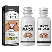 GloWhite Snow Bleach Cream, Body Peeling Advanced Whitening Cream, Hyperpigmentation Remover, Dark Spot Corrector, For Face And Body Sensitive Areas, Armpits, Intimate Parts (2PCS)