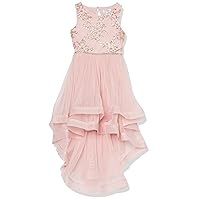 Speechless Girls' 7-16 Tween Maxi Dress with Wide Ribbon Hem for Formal Dance Or Party