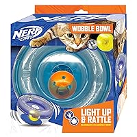 Nerf Cat 7in PS Wobble Bowl with LED Ball and Bell Ball, (NC-7779)