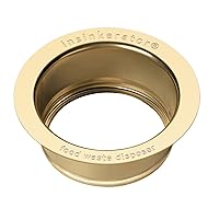 Insinkerator STP-FG French Gold Stopper and InSinkErator Sink Flange for Garbage Disposals, French Gold, FLG-FG