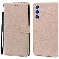 A24 A34 A54 Case for Coque Samsung Galaxy A34 Case Leather Wallet Flip Case for Samsung A54 5G GalaxyA54 A 34 A24 Phone Cases,Beige,for Samsung A24 4G