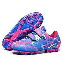 Kids Soccer Cleats Boys Girls Athletic Football Shoes Outdoor Anti-Slip Firm Ground Soccer Shoes