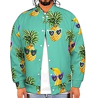 Funny Pineapple Banana Wear Glasses Baseball Jacket Men Vintage Motorcycle Jackets Unisex Coats Streetwear