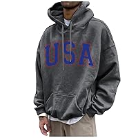Graphic Hoodies Mens Sweatshirt Vintage Litter Printed Heated Men'S Loose Hooded Casual Fashion Sports Sweatshirt