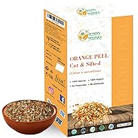 Herbs Botanica Dried Orange Peel Organic Cut & Sifted Naural Orange Zest for Herbal Tea Culinary Delights and Wellness Vegan, Non GMO & Gluten Free 8 oz