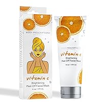 Body Prescriptions Skin Care Collection- Vitamin C Peel-off Facial Mask, Deep Cleansing Face Mask to Remove Blackheads, Dirt, and Cleanse Pores, Exfoliating Skin Care