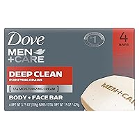 Body and Face Bar More Moisturizing Than Bar Soap Deep Clean Effectively Washes Away Bacteria, Nourishes Your Skin, 3.75 Ounce (Pack of 4)