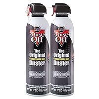 Dust-Off DPSJMB2 Disposable Compressed Gas Duster, 17 oz Cans, 2/Pack