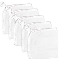 HonestBaby unisex baby Organic Cotton Washcloth Multi-Pack Winter Accessory Set, 5-pack Bright White, One Size US